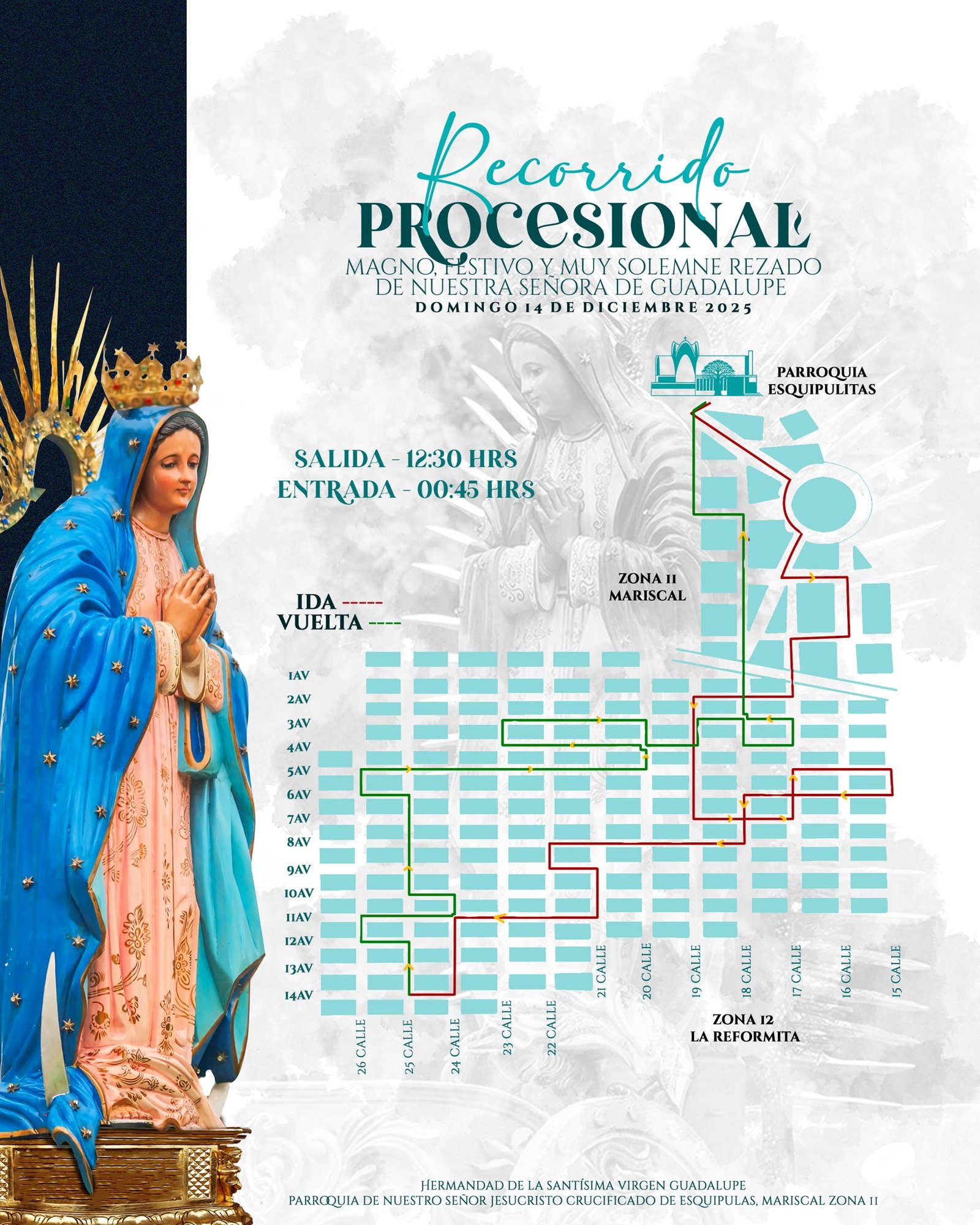 Recorrido-Virgen-de-Guadalupe-Esquipulitas-2025 Recorrido Virgen de Guadalupe Mariscal