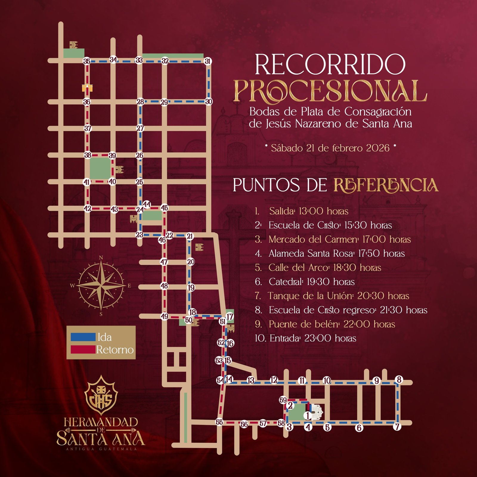 Bodas-de-Plata-Santa-Ana-Antigua Recorrido Jesús de Santa Ana