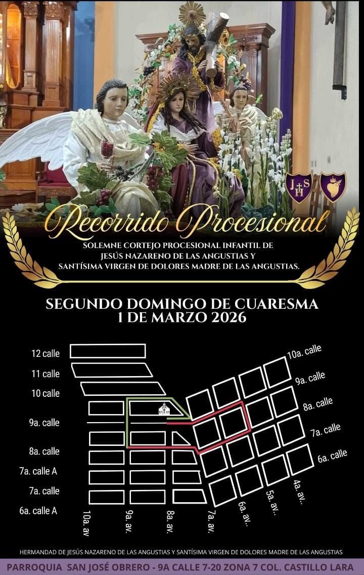 Infantil-San-Jose-Obrero-2026 Recorrido Procesión Infantil