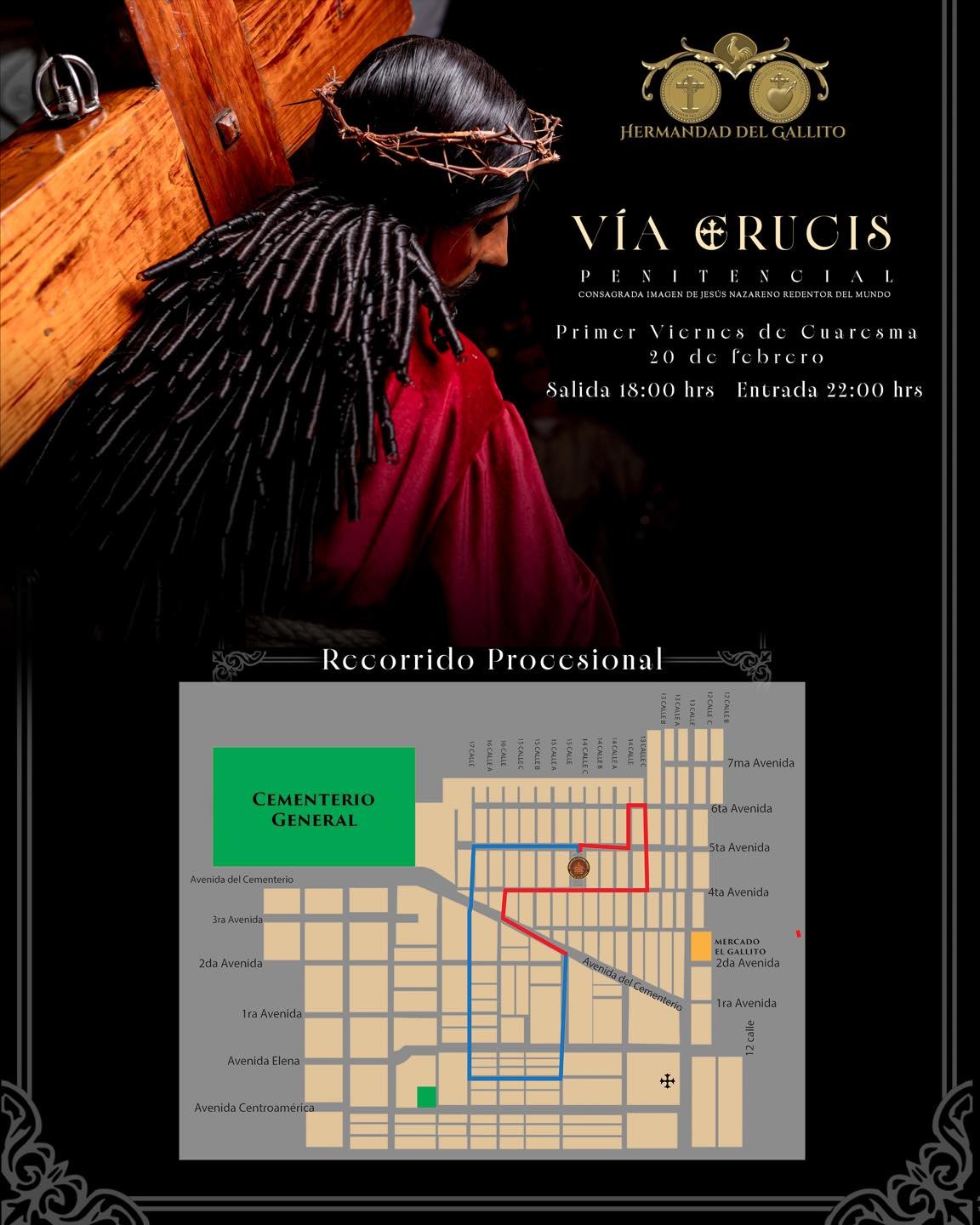 Recorrido-Jesus-Nazareno-Redentor-del-Mundo-2026 Recorrido Penitencial El Gallito