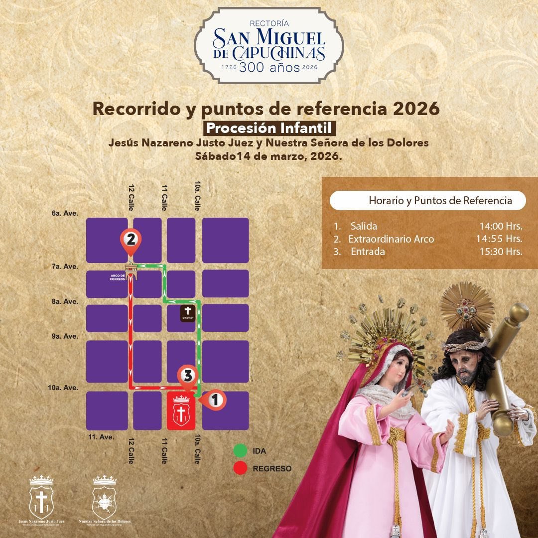 Infantil-Rectoria-San-Miguel-de-Capuchinas-2026 Procesión Infantil Justo Juez