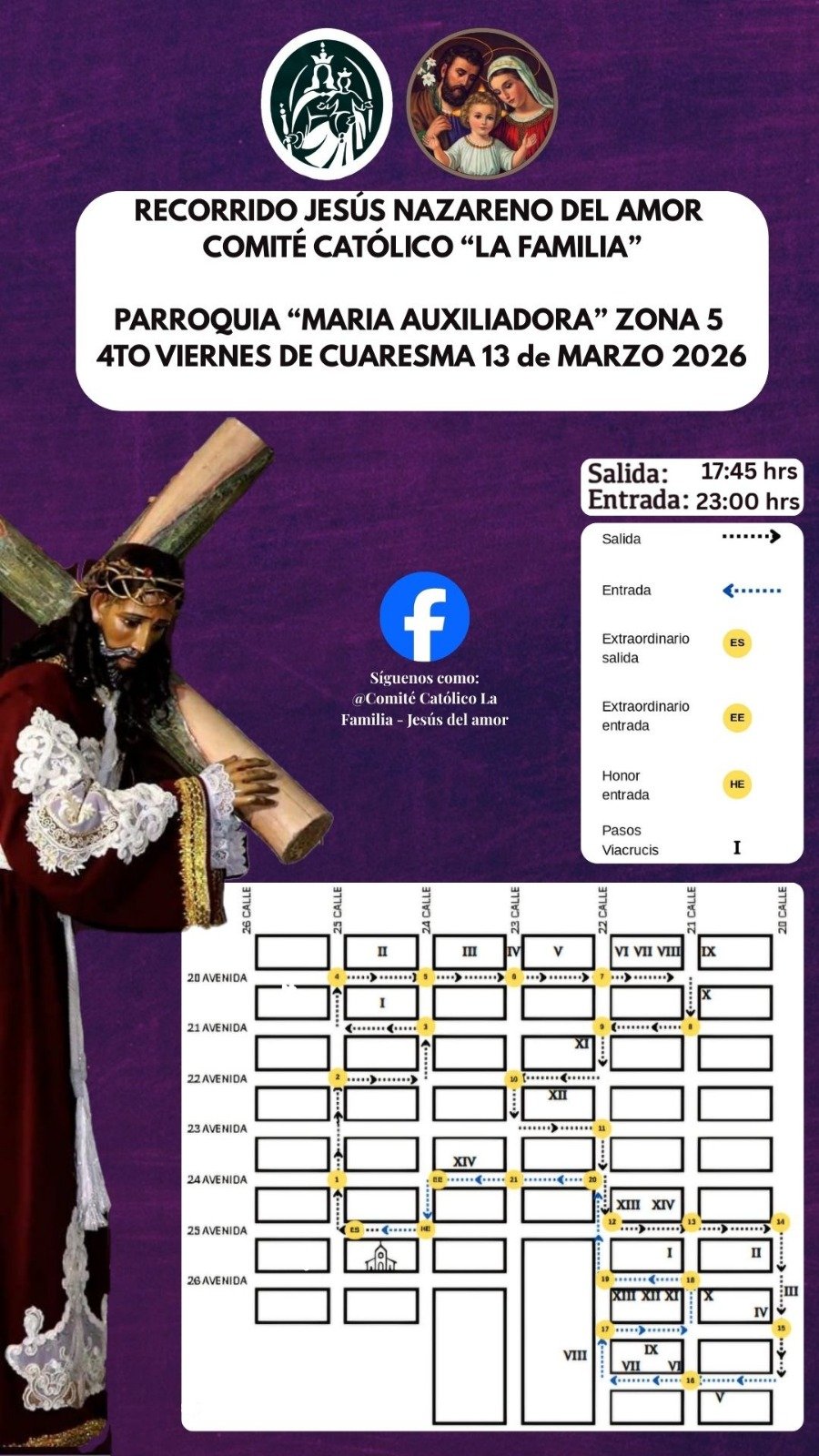 Recorrido-Comite-la-Familia-2026 Recorrido Jesús Nazareno del Amor