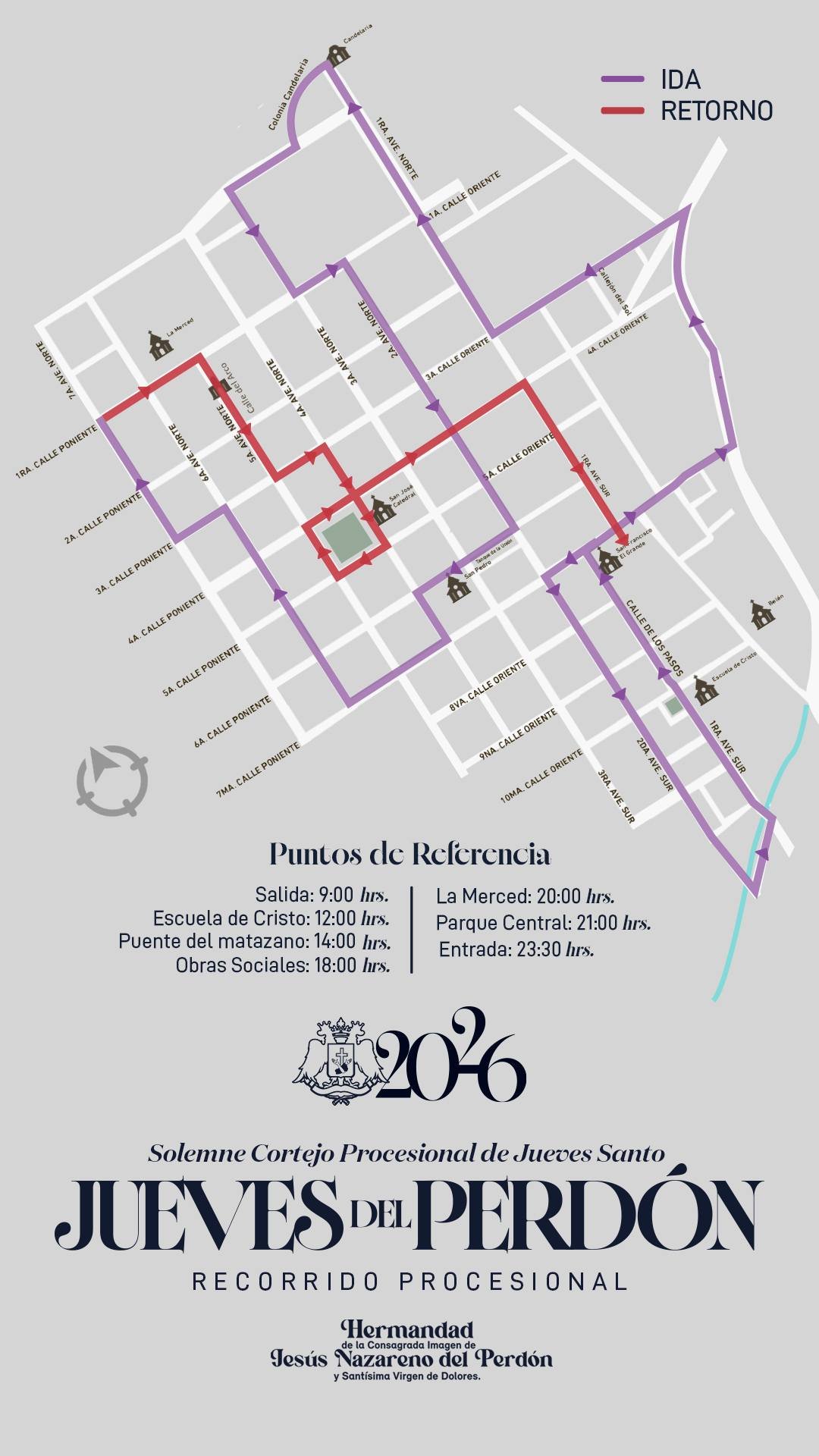 Recorrido-Jesus-del-Perdon-2026 Recorrido de Jesús Nazareno del Perdón