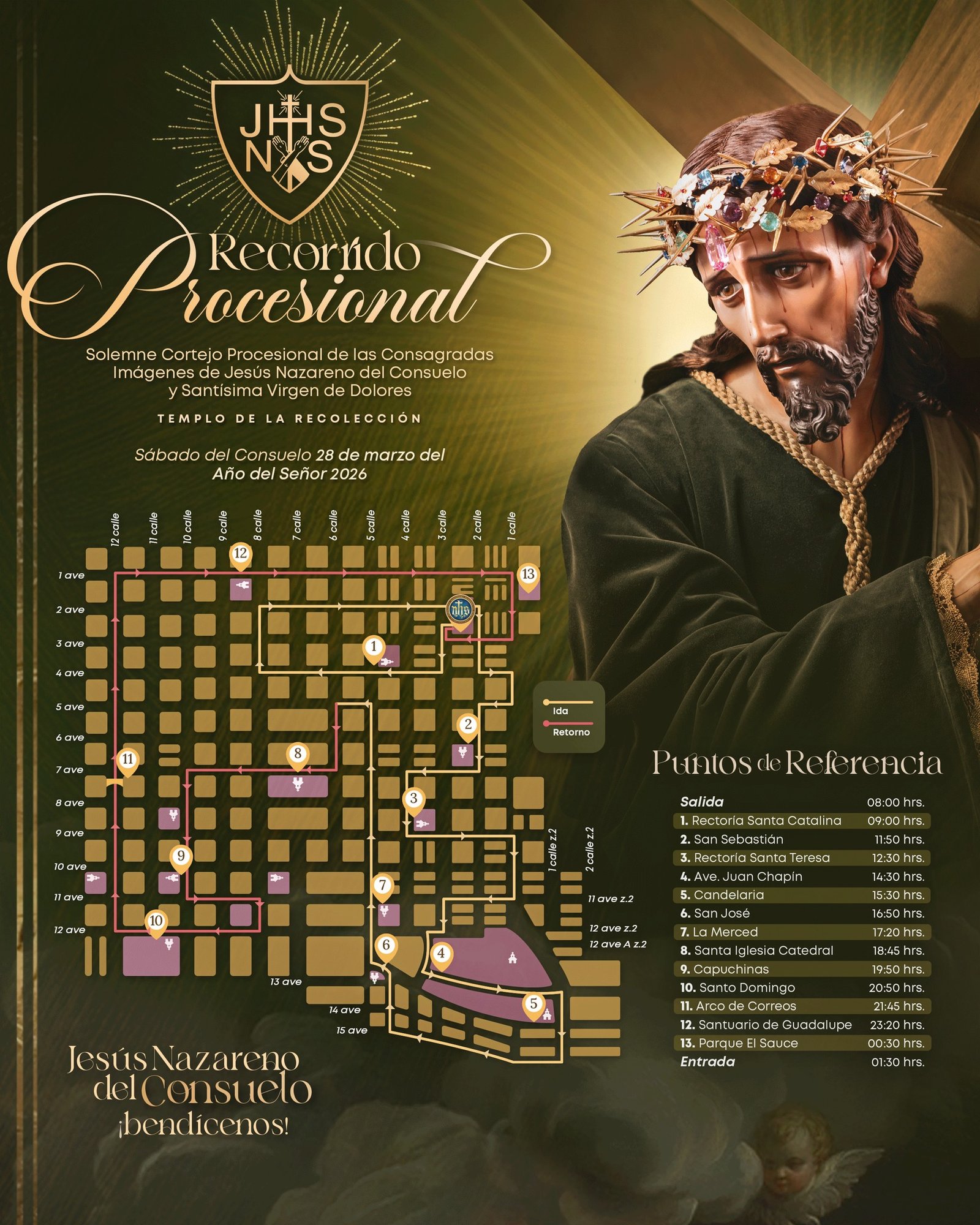 Sabado-del-Consuelo-2026 Recorrido de Jesús del Consuelo 2026