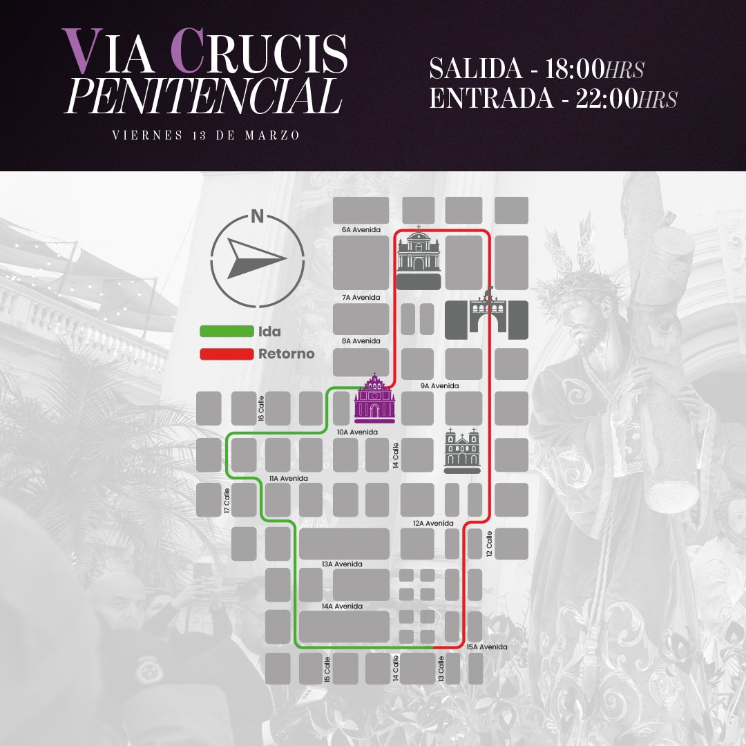 Via-Crucis-Penitencial-Beaterio-de-Belen-2026 Recorrido Vía Crucis Beaterio de Belén