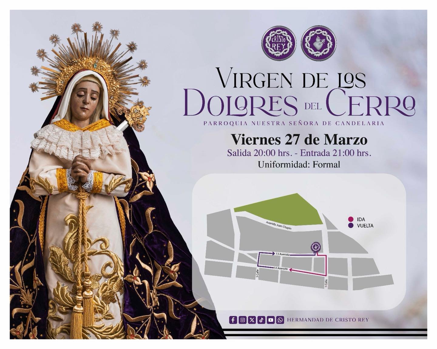 Virgen-de-Dolores-del-Cerro-2026 Recorrido Virgen de Dolores del Cerro