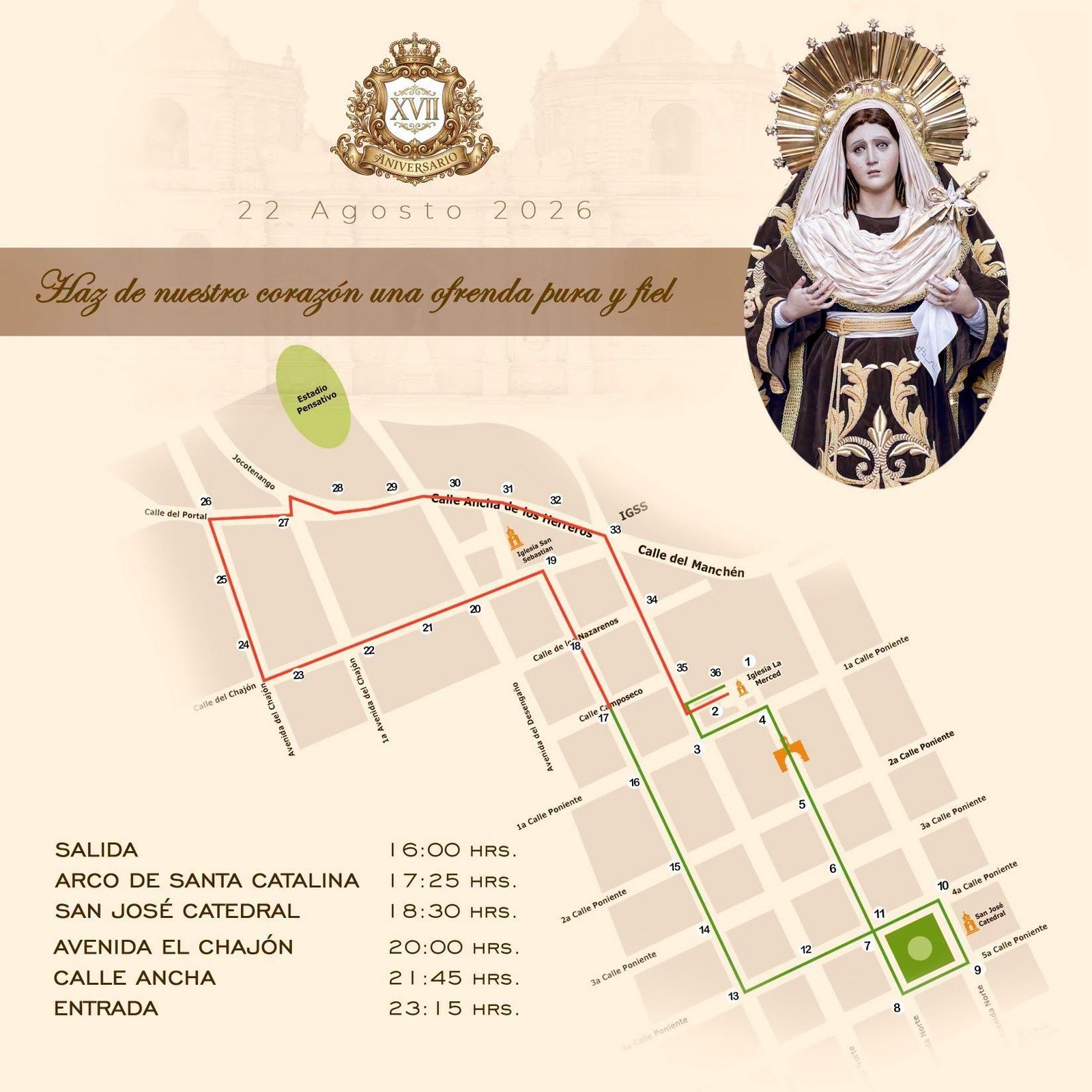 Recorrido-Virgen-de-Dolores-de-la-Merced-Antigua-Guatemala-Agosto-2026 Recorrido Virgen de Dolores de la Merced AG